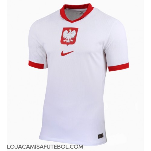 Camisa de Futebol Polónia Equipamento Principal Europeu 2024 Manga Curta